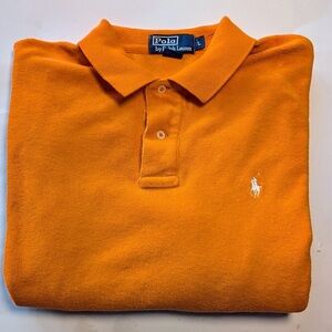 Ralph Lauren Terry Polo Men’s Large 
Tangerine Short Sleeved Cotton soft